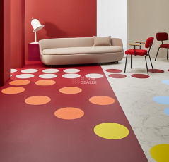 Forbo Allura Material 63574DR7 pink coral circle фото 3 | FLOORDEALER